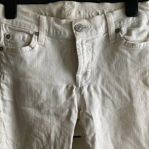 7 For All Mankind White Straight Leg Jean - 26